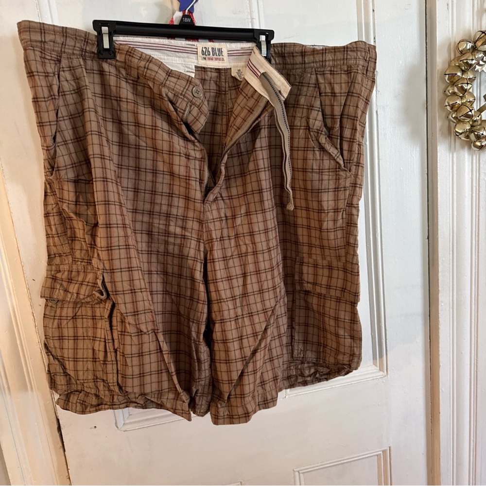 Big men’s sz 50 626 Blue Brown Plaid Men's Shorts